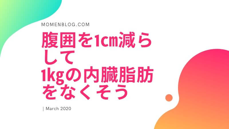 腹囲を1㎝減らして、1kgの内臓脂肪をなくそう